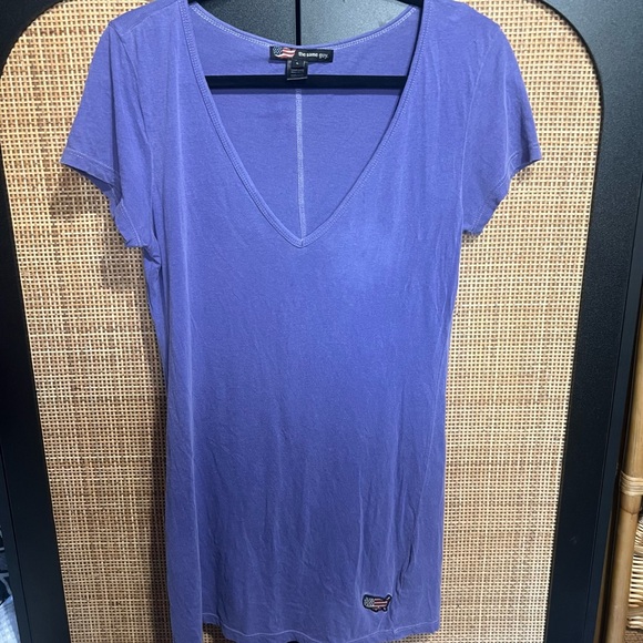 The Same Guy Purple V neck shirt large - Picture 5 of 6